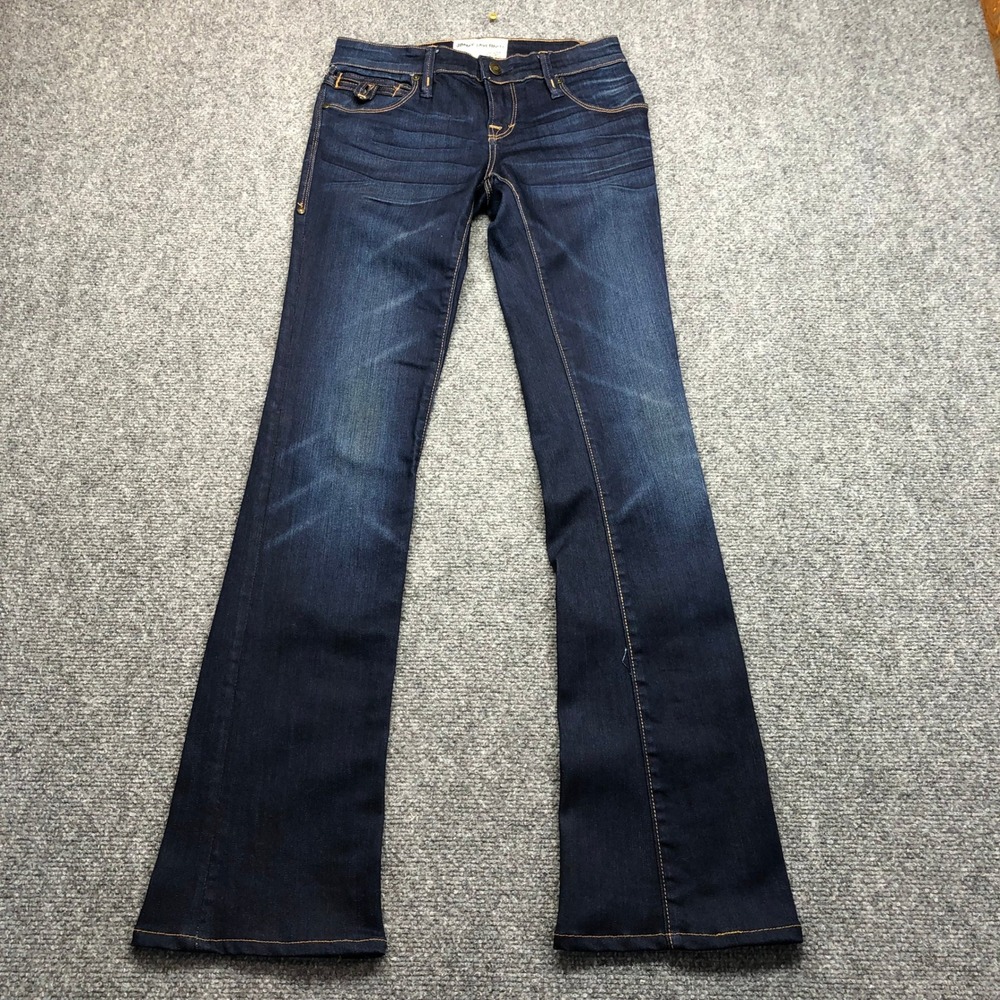 Jimmy Taverniti Womens Dark Wash Bootcut Jeans Low Rise Blue Size 25